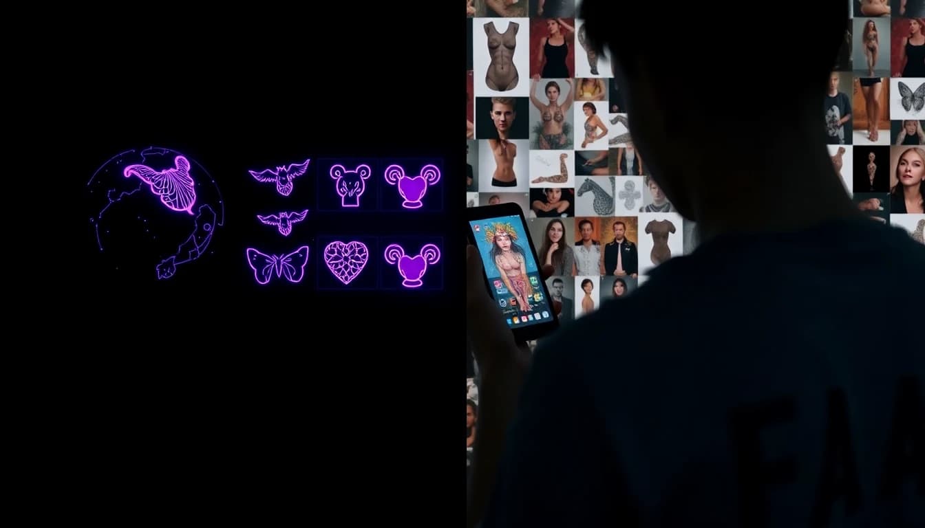 AI Tattoo Generator vs Pinterest Search - comparing AI tattoo generation speed, cost, and quality