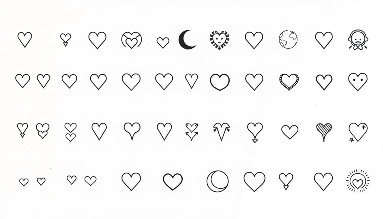 Micro Tattoo - AI generated tattoo design examples showing micro tattoo style characteristics